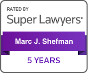 Rated by Super Lawyers - Marc Shefman 5 Years.